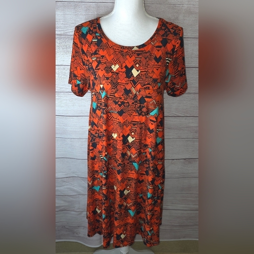 LuLaRoe Carly Short Sleeve Hi-low Dress Size Small